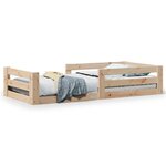 vidaXL Cadre de lit sans matelas 90x190 cm bois de pin massif
