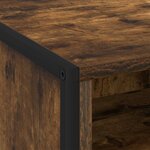 vidaXL Table de chevet Chêne Fumé 50 x 39 5 x 50 cm Bois d'ingénierie