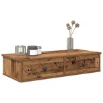 vidaXL Étagère murale avec tiroirs vieux bois bois d'ingénierie