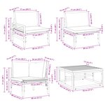 vidaXL Ensemble de canapé de jardin 8 Pièces Anthracite Acier