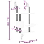 vidaXL Arbre à chat mural avec griffoir gris clair 153 cm