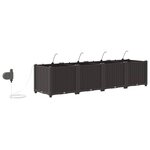 vidaXL Pots de jardin Marron 160 x 40 x 37.5 cm Acier