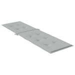 vidaXL Coussin de chaise longue gris clair mélangé (75+105) x 50 x 4 cm