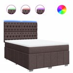 vidaXL Sommier à lattes de lit avec matelas Marron foncé 140x200 cm