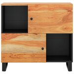 vidaXL Buffet avec 2 portes 80x33x75 cm bois massif d'acacia