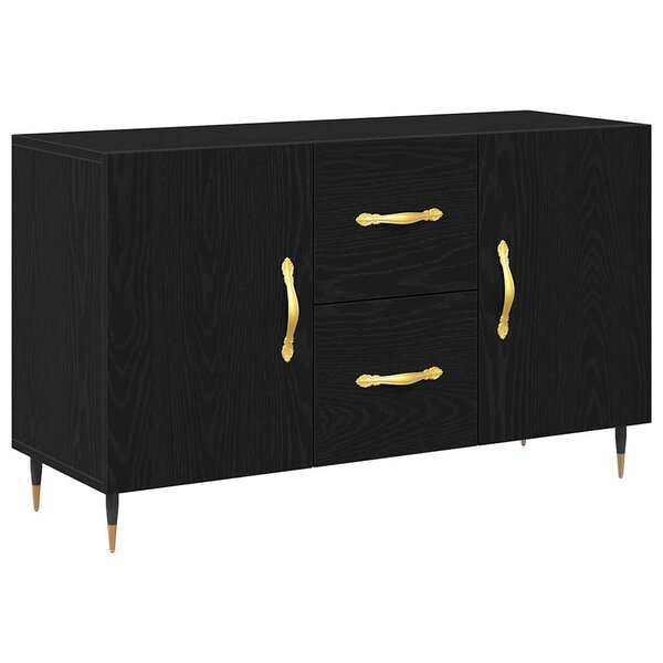 vidaXL Buffet Chêne noir 100 x 36 x 60 cm Bois d'ingénierie