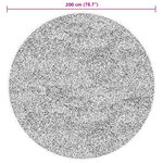 vidaXL Tapis de surface Rond HUARTE Marron Ø 200 CM Polyester