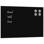 vidaXL Tableau noir magnétique mural Noir 40x30 cm Verre trempé