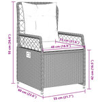 vidaXL Ensemble à manger de jardin 5 Pièces et coussins marron poly rotin