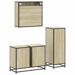 vidaXL Ensemble de meubles de salle de bain 3 Pièces chêne sonoma