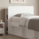 vidaXL Cabinet de Tête de Lit Blanc brillant Bois d'ingénierie