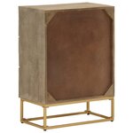 vidaXL Commode 55x30x76 cm bois massif de manguier et fer