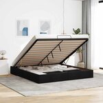 VidaXL Cadre de lit ottoman sans matelas noir 160x200 cm tissu