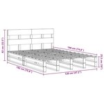 vidaXL Cadre de lit sans matelas blanc 120x190 cm bois de pin massif