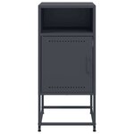 vidaXL Tables de chevet 2 Pièces anthracite 36x39x78 cm acier