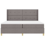 vidaXL Lit à ressorts avec matelas Taupe 140 x 200 cm tissu