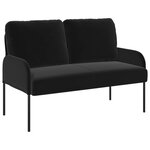 vidaXL Ensembles de canapés 3 Pièces Noir 115 x 56 x 80 cm Contreplaqué