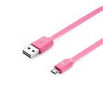 Cable USB We vers Micro USB - 1m plat (Rose)
