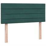 vidaXL Sommier à lattes de lit et matelas vert foncé 120x210cm velours