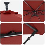 vidaXL Parasol banane à mât déporté Couleur terre cuite