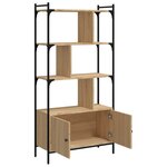 vidaXL Bibliothèque avec portes Chêne Sonoma 76 5x30x154 5 cm Bois d'ingénierie