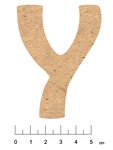 Alphabet en bois MDF adhésif 7 5cm Lettre Y