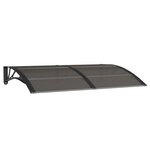 vidaXL Auvent de porte Noir 150x100 cm Polycarbonate