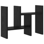 vidaXL Organisateur de bureau Chêne noir 50x15 5x35 5 cm Bois reconstitué