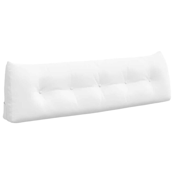 vidaXL Coussin de Dos Blanc 160 x 24 x 50 cm tissu