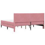 vidaXL Cadre de lit avec matelas Rose 180 x 200 cm Velours