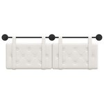 vidaXL Tête de lit suspendue Blanc Simili cuir