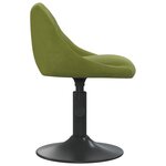 vidaXL Chaises pivotantes à manger lot de 2 vert clair velours