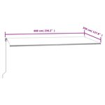 vidaXL Auvent rétractable automatique 600x350 cm Bleu et blanc