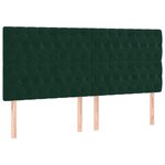 vidaXL Sommier à lattes de lit et matelas Vert foncé 180x200cm Velours