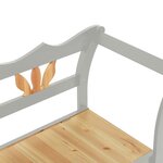 vidaXL Banc Gris 107x45x75 5 cm Bois de sapin solide