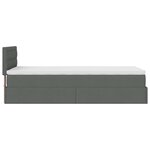 vidaXL Cadre de lit ottoman avec matelas gris foncé 90x190 cm tissu