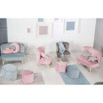 Roba pouf en forme de cœur pour enfants ciel bleu clair