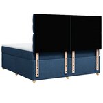 vidaXL Sommier à lattes de lit avec matelas Bleu 180x200 cm Tissu