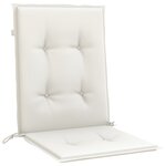 vidaXL Coussins de chaise à dossier bas lot de 4 crème mélangé tissu