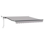 vidaXL Tissu de auvent Gris clair 350 x 250 cm Polyester
