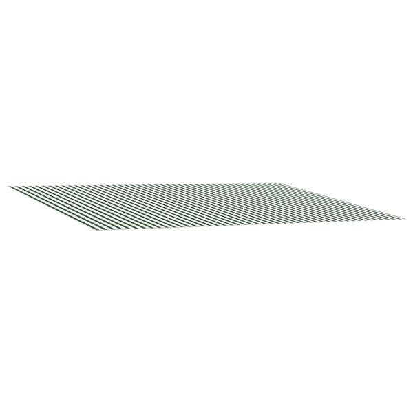 vidaXL Toile de rechange pour auvent Vert et blanc 350 x 250 cm