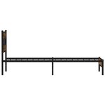 vidaXL Cadre de lit sans matelas avec tête de lit chêne fumé 100x200cm