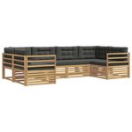 vidaXL Ensemble de canapés d'extérieur 6 Pièces Blanc et anthracite