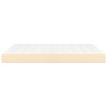 vidaXL Matelas de lit à ressorts ensachés Crème 140x190x20 cm Tissu