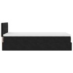 VidaXL Cadre de lit ottoman avec matelas noir 100x200cm velours