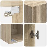 vidaXL Armoire Murale 33 x 34 5 x 90 cm Bois d'ingénierie Chêne Sonoma