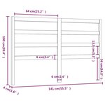 vidaXL Tête de lit 141x4x100 cm Bois massif de pin