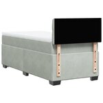 vidaXL Sommier à lattes de lit et matelas Gris clair 80x200 cm Velours
