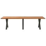 vidaXL Table à manger marron clair bois de chêne massif rectangulaire