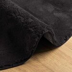 vidaXL Tapis Noir 140 x 200 cm Polyester
